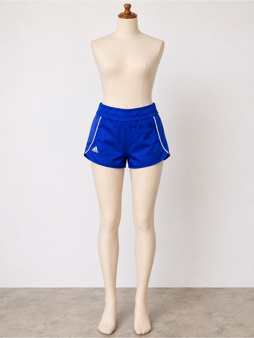 adidas Women's Bright Blue Athletic Shorts with White Trim